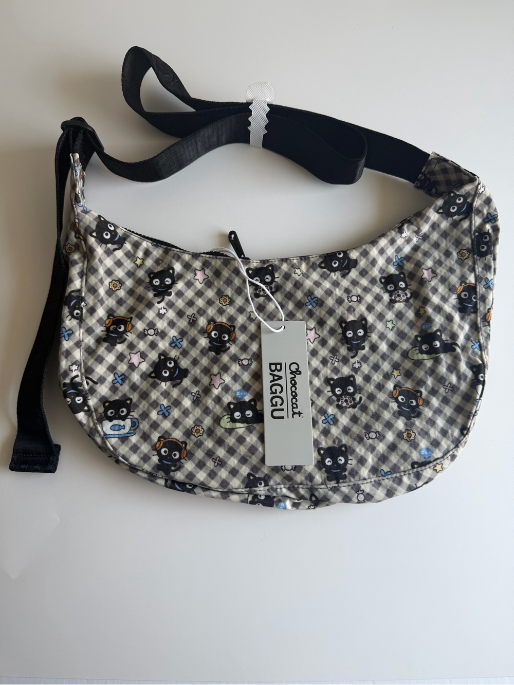 NWT BAGGU Chococat Medium Crescent Bag